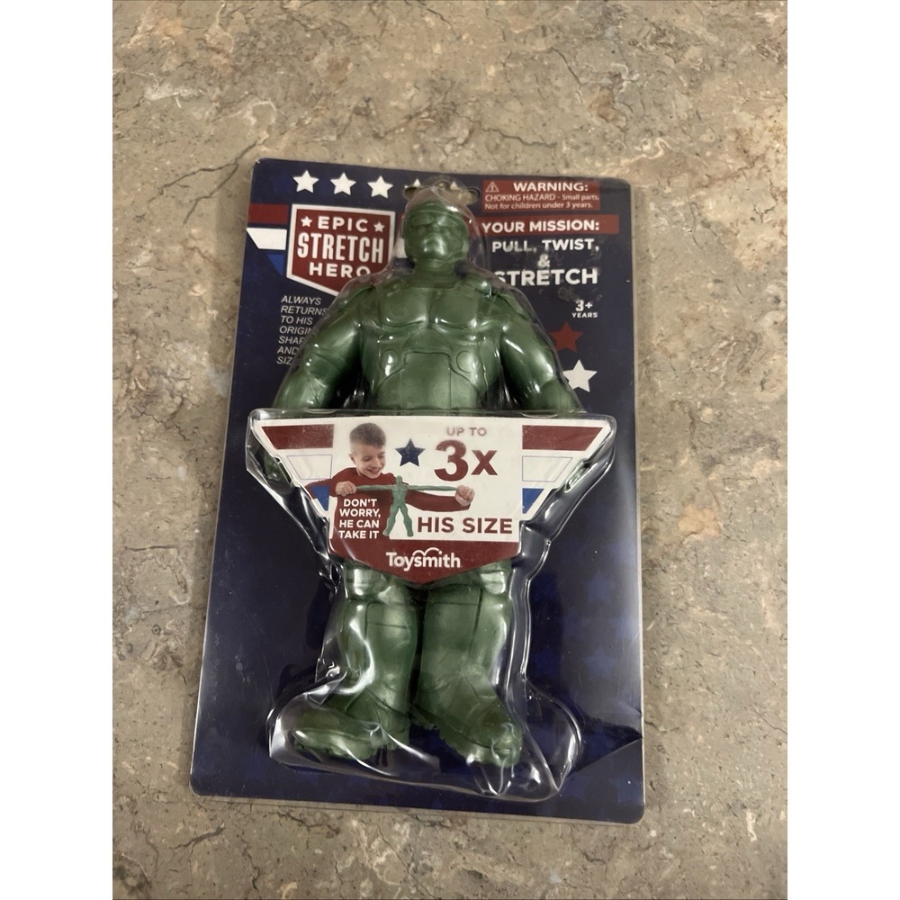 Epic Stretch Hero Pull ,Twist, Stretch Green Army Man